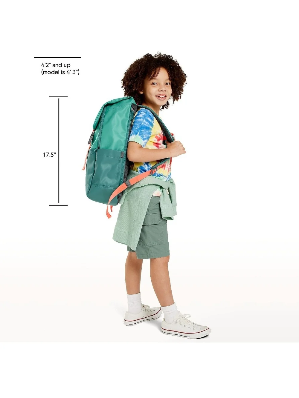 Lands' End Kids Flap Front Backpack - One Size Fits Most - Fresh Lilac Colorbloc